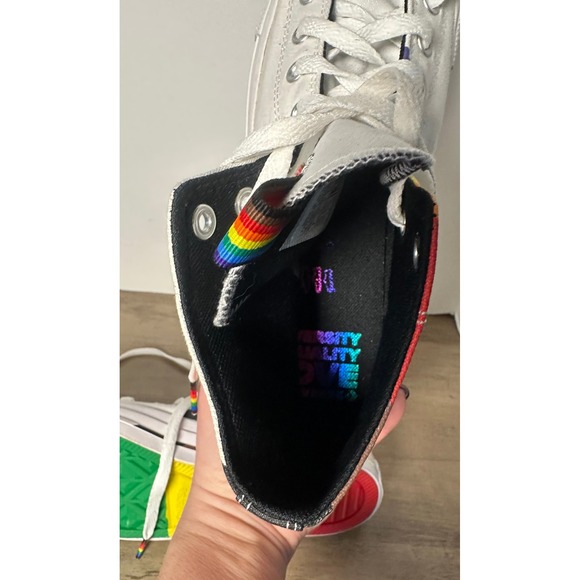 Converse Chuck Taylor All Star Pride Diversity High Top Rainbow Sneakers M9 W11 - Picture 7 of 8
